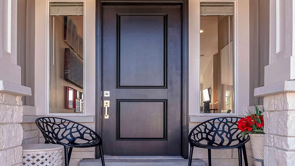 aesthetic brown exterior door