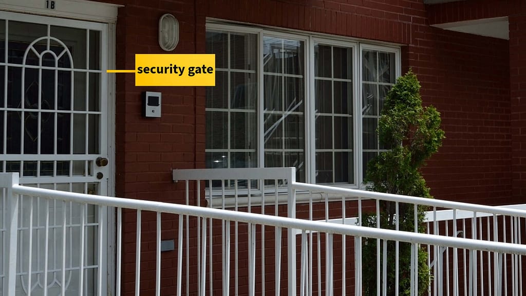 white security gate