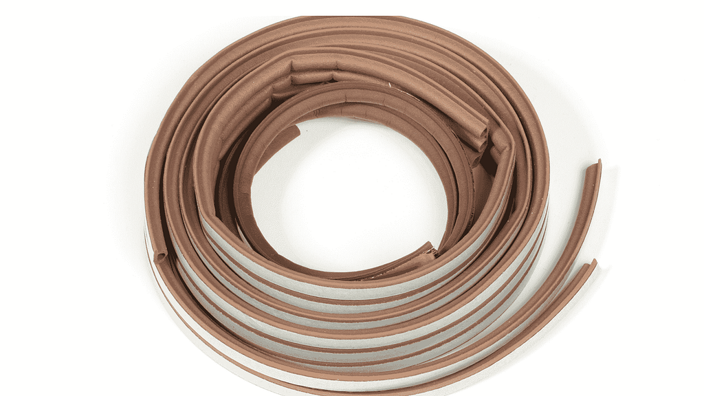 a brown weather-stripping