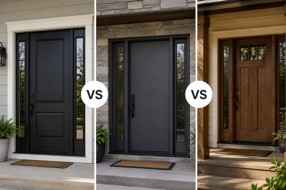 Fiberglass vs Steel vs Wood Entry Doors