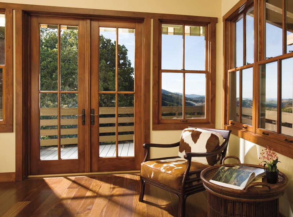 custom mahogany exterior doors with glass